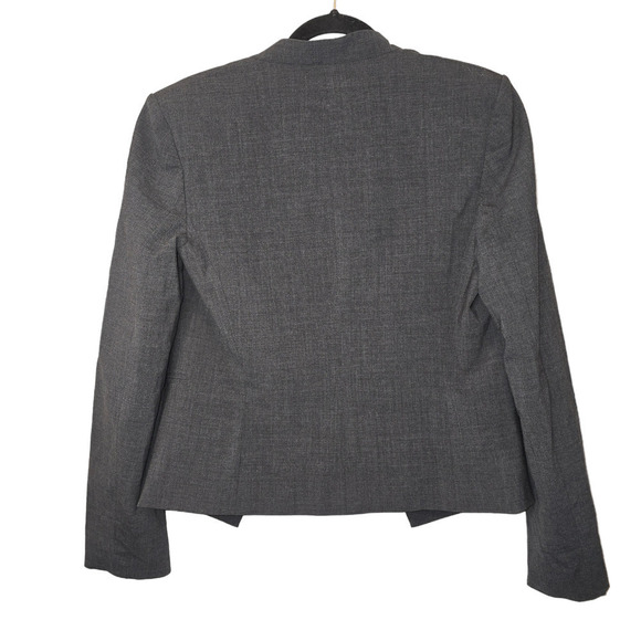 Theory Open Blazer In Sevona Stretch Wool charcoal grey size 10 medium - Picture 4 of 9